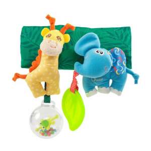 Chicco Baby Senses stroller toy with giraffe and elephant,  out and about with Gilby & Eli - Stroller & Crib Toy