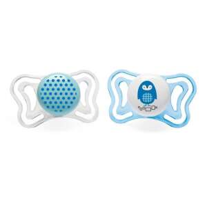 Chicco PhysioForma Light silicone pacifier, 2 pack, blue, with owl and polka dot designs - Babies & Toddler