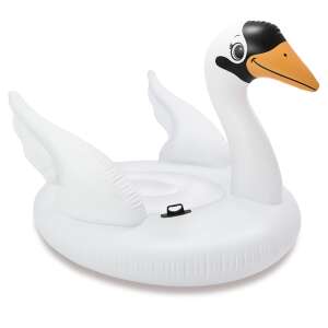 Intex Mega Swan Island aufblasbarer Pool-Schwimmring, weißes Schwanendesign - Aufblasbare Strandspielsachen