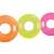 Orange, grün und rosa aufblasbarer Poolring mit Griffen, 76 cm