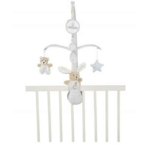 Chicco My Sweet Doudou Teddy Bear and Bunny Cat Mobile, baby crib mobile with 3 plush toys, plays Mozart's lullaby - Musical Mobile, Projection Mobile