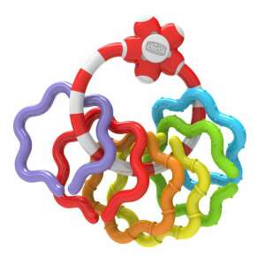 Chicco Baby Senses Ring Rattle with Star and Flower Shapes - Chewing gum