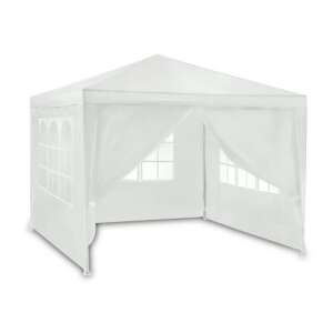 Plonos Garden Gazebo with 4 side walls 3x3m - White
