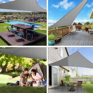 Malatec háromszög Napvitorla 4x4x4m 180g/m2 #szürke