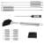 Timeless Tools Grillszett táskában grill skewers, digital meat thermometer, grill brush, corn holders
