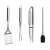 Timeless Tools Grillszett táskában grill spatula, grill fork, grill tongs, grill brush
