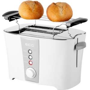 ECG ST 818 biały 2-szufladowy toster z chlebem w szczelinach - Toster