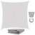 Malatec 3.6x3.6m square grey sun sail with accessories