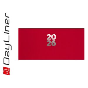 Zsebnaptár Pannon fekvő heti, fehér lapokkal piros Dayliner 2026. 147247235 - Irodai kiegészítő