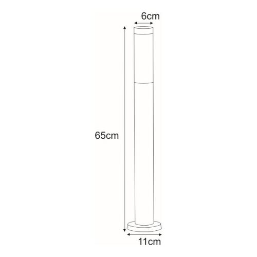 ANICA 65 cm-es kerti oszlop, cserélhető fényforrás, IP44 krómozott K-LP231-650 Kaja Lighting 147247414