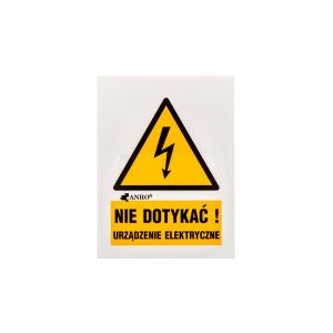 Placă autocolantă de avertizare /Nu atingeți echipamentul electric 52x74/ 1EOA/Q1/F 147247560 - Semn de avertizare