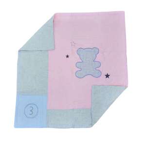 Mackó mintás rózsaszín gyerek takaró - 100x100 cm 43052121 