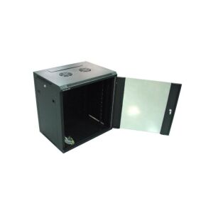 19 colos falagszekrény ZETA 12U 600x450 RAL9004 üveg d