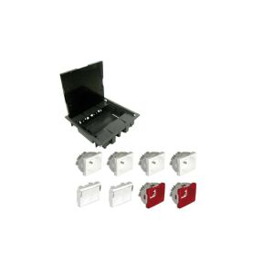 EFAPEL FLOOR BOX padlódoboz műszaki padlókhoz 4x aljzat 230V z/u + 2x DATA aljzat a/u+4x RJ45 aljzattal 6 UTP 147247923 - Otthon & Kert