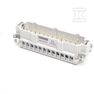 Férfi dugasz fém fedélhez, 24 vagy 48 tűs (1-24 tű), 16 A, T0-EB024CF00 147248000 - Sorkapocs