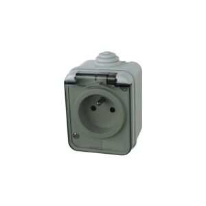 Priză unică montată pe suprafață IP44 gri 1592.FR M-L 1175 147248005 - Conectori și mufe