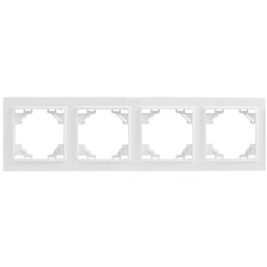 Cadru cvadruplu orizontal alb 147248113 - Rame pentru întrerupătoare