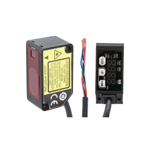 PT440303, lézer érzékelő, visszaverődés érzékelő, 44x25x20m, Sn:120-280mm, trianguláció, 12-24V DC, 1x P