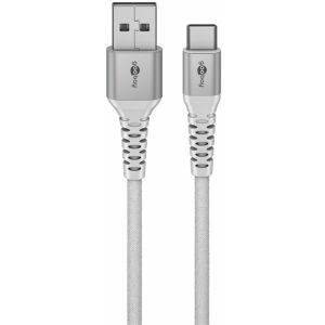 Supersoftes USB 2.0 Szövegkábel, USB-A csatlakozó > USB-C csatlakozó (fehér, 2 méter) 147248483 - Kábel