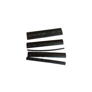 Zsugorodó cső készlet, 3/5/8/10/15-10cm, fekete 08324 /5db/