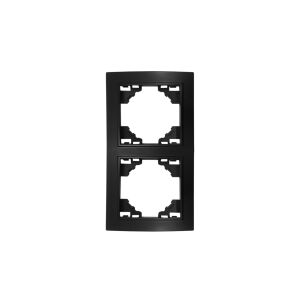Cadru dublu vertical negru mat 147248700 - Rame pentru întrerupătoare