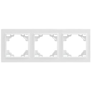 QUADRA Ramă triplă albă orizontală 147248877 - Rame pentru întrerupătoare