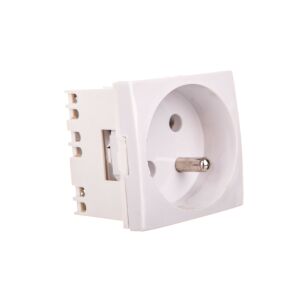 Steckdose mit Erdung, weiß 45mmx45mm/24546-W 147248904 - Haus & Garten