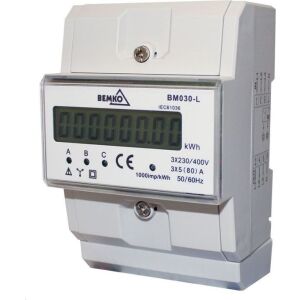 Bemko Energiamérő jelző 3 fázisú 5-80A (A30-BM030-L)