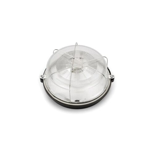 LOFT-SAUNA-7061N lámpatest, E27, 100W, fekete-bakelit, átlátszó üveg-ernyő, IP54, fémháló A2810CZ 147249003