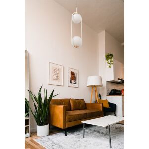 Függő lámpa ARLENA, fehér üveg árnyékú, E14-es nappali K-5301 Kaja Lighting 147249107 - Lámpa & Világítás