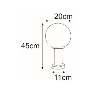 ANA kültéri lámpa, kerek fehér lámpaernyő, króm fém alap, IP44 E27 K-LP270-450 Kaja világítás 147249130 - Kültéri állólámpa