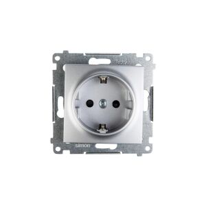Contact-Simon Single socket with grounding Schuko 16A IP20 silver matt (DGSz1CZ.01/43) 147249252 - Conectori și mufe