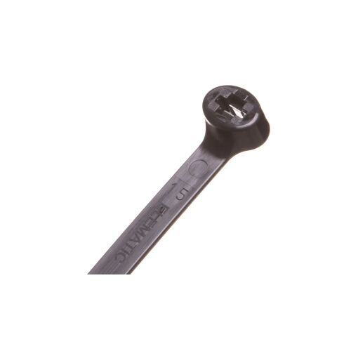 Kábelkötő 360x7,5 fekete UV 2-LOCK acélfogak BMTN3776 /100db/