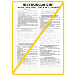 PVC figyelmeztető táblázat/Minden alkalmazottra vonatkozó utasítás/IB01/P 147249335 - Üzleti nyomtatvány