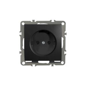 QUADRA Gniazdo b/u czarne matowe 147249339 - Conectori și mufe