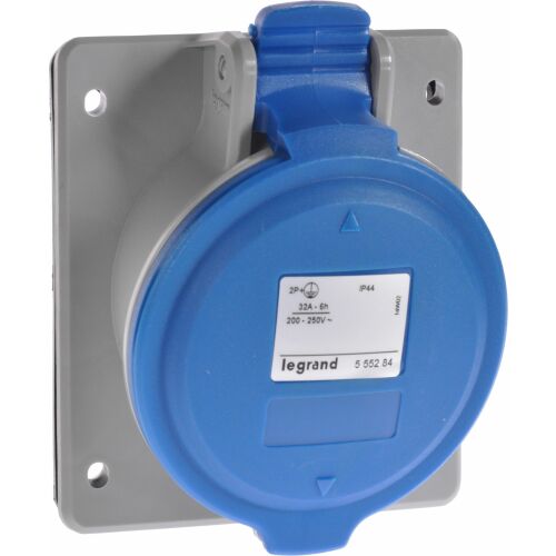 Táblás aljzat, 32A, 3P, 230V, kék, IP44, P17 TEMPRA PRO 555284