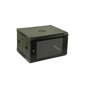 RACK szekrény TELCOLINE 6U/19 hüvelyk, 600x450 mm, fekete