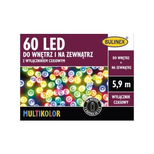 BULINEX 60 LED TÖBBSZÍNŰ 5 9M ELEMMEL + IDŐZÍTŐ KI 147249675 - Fényfüzér