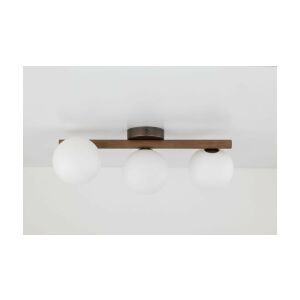 Mennyezeti lámpa ESTERA WOOD diószínű léccel, üveg tej árnyékú 10269 TK Lighting 147249742 - Mennyezeti lámpa