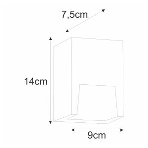 Fal lámpa SLOT fekete kültéri, IP44 GU10-es K-8144 Kaja Lighting