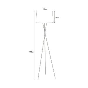 Állólámpa REMI BLACK háromlábú minimalista kivitelben E27-es K-4353 Kaja Lighting 147249753 - Állólámpa