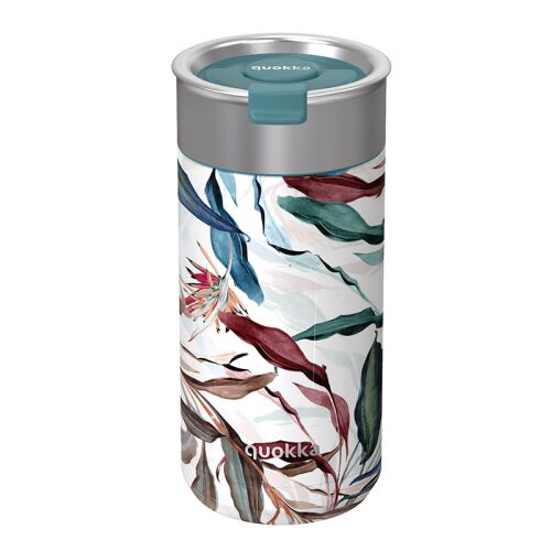 Quokka Boost Coffee Tumbler - Rozsdamentes acél termosz kávéfőzővel 400 ml (Bouquet)