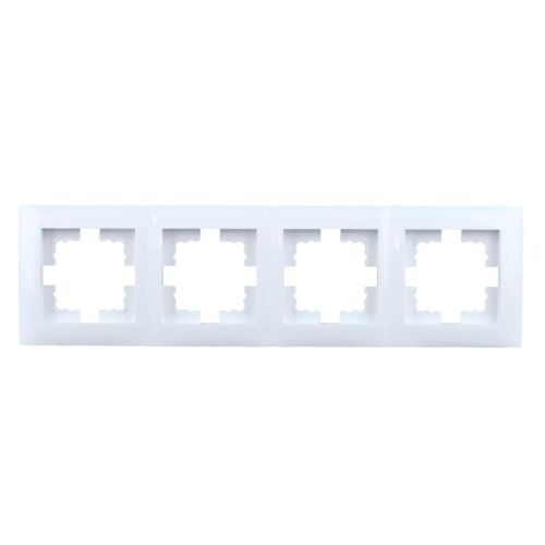 Rama cvadrupla pentru prize de comutatoare Orizontala / Verticala Alba WESA 147249970