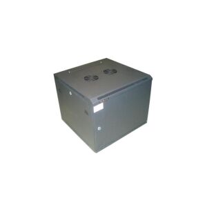 19 colos falagszekrény PILO 9U 600x600 RAL9004 lemez