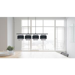 Függő lámpa sávon ESTELA E27-es, fekete-szürke ernyőkkel K-5173 Kaja Lighting 147250040 - Lámpa & Világítás