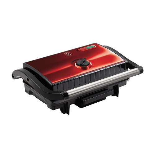 Berlinger Haus BH-9060 Metallic Line Burgundy Edition Elektro-Grill, roter Elektro-Grill mit Antihaftbeschichtung