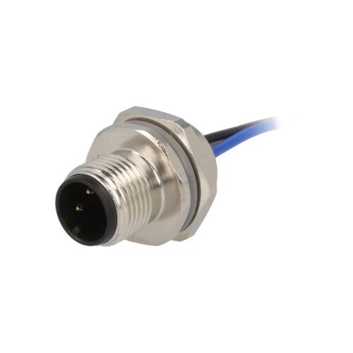 M12-es kerek dugasz egyenes 3 tűs 250V 0,2m T4171210003-001 147250096