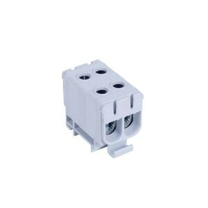 Elágazó elosztóblokk - 2-ágú 2,5-50mm2 szürke sík szerelés FJ-E50/2 1000054 147250159 - Sorkapocs