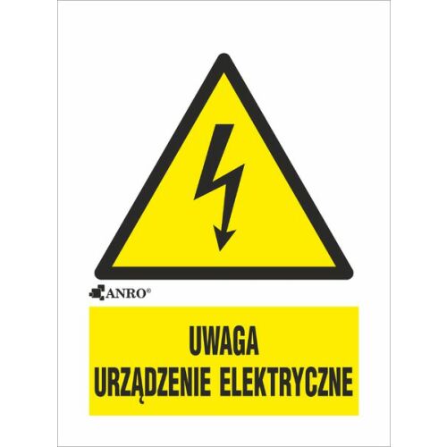 Önragasztó figyelmeztető tábla /FIGYELEM ELEKTROMOS BERENDEZÉS 52X74/ 10EOA/Q1/F 147250169