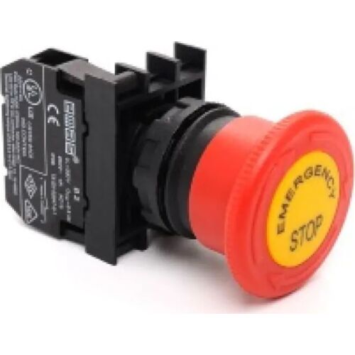 Biztonsági tenyérgomb, 40mm-es gomb leírással, piros T0-B200EE 147250211